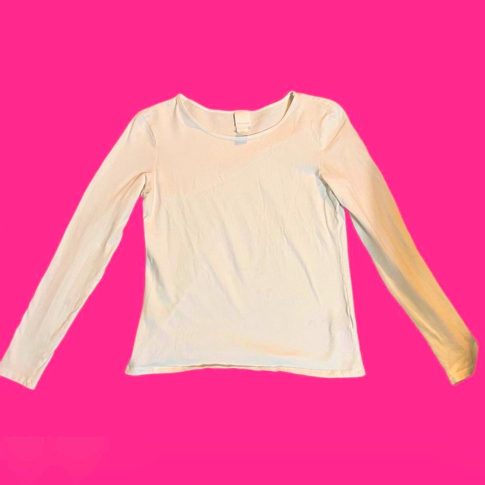 Plain H&M basics white long sleeve